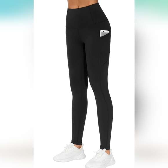 THE GYM PEOPLE Thick High Waist Yoga Pants with Pockets, Tummy CONTROL - Picture 2 of 7